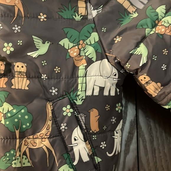 Riley & James babies gray quilted winter jacket. Fleece lined. Size 12 Months. - Picture 6 of 13